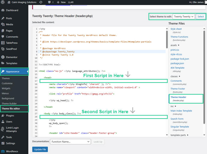 Adding Google Tag Manager Code To WordPress