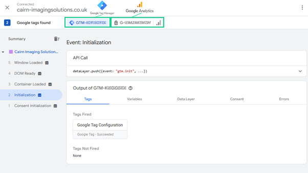 Preview and Debug Google Tag