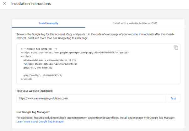 The New Tag Manager Configuration