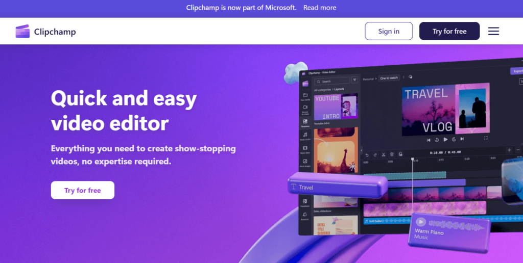 Free Video Editing Software - Clipchamp
